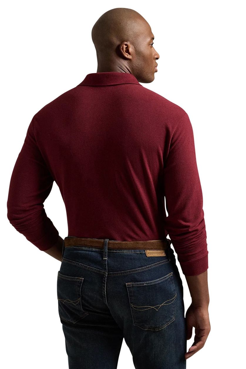 polo lange mouw Ralph Lauren Big & Tall bordeaux