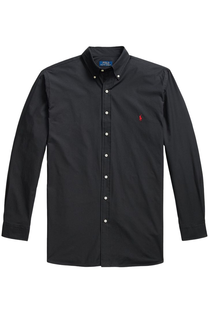katoenen overhemd Polo Ralph Lauren zwart Big & Tall