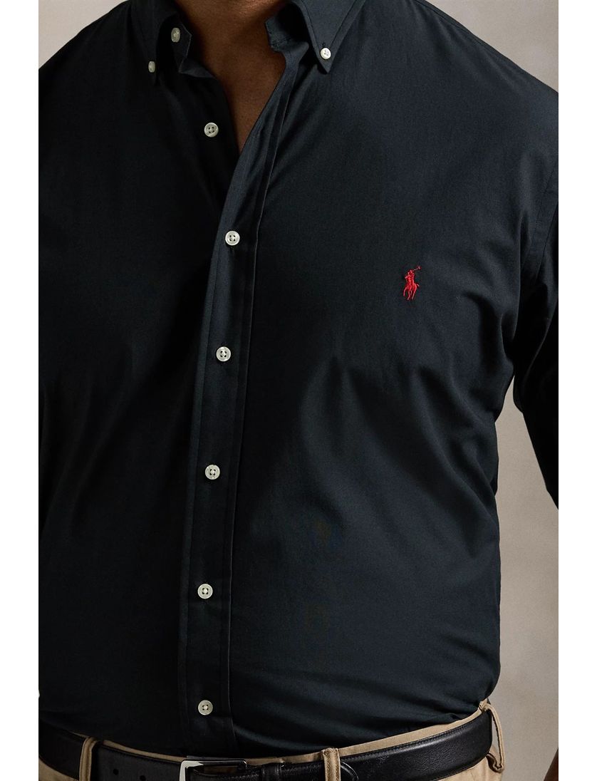 katoenen overhemd Polo Ralph Lauren zwart Big & Tall