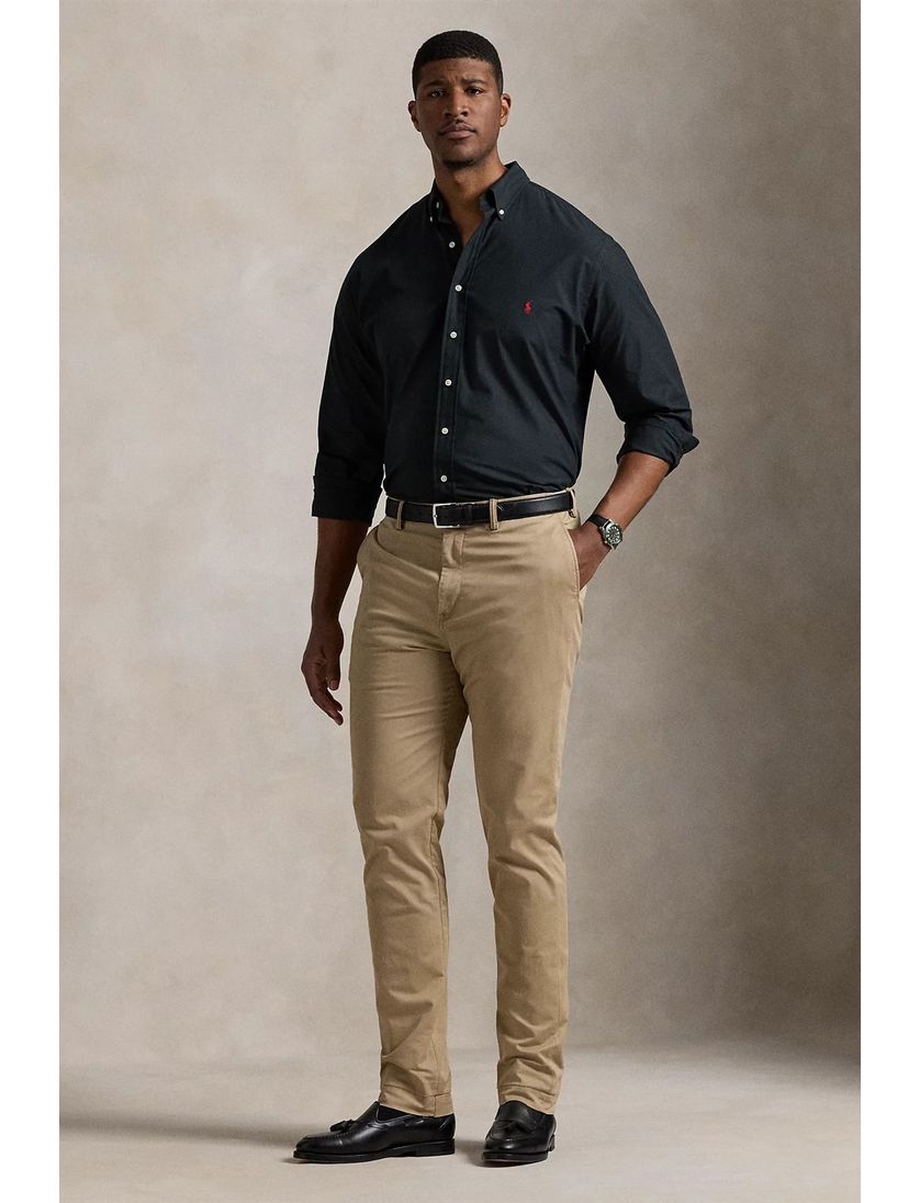 katoenen overhemd Polo Ralph Lauren zwart Big & Tall