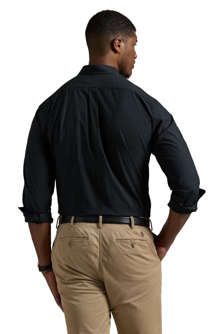 katoenen overhemd Polo Ralph Lauren zwart Big & Tall