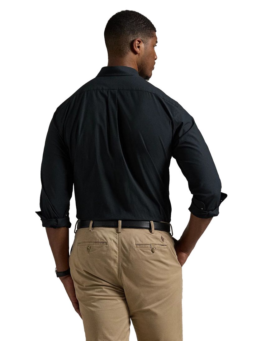 katoenen overhemd Polo Ralph Lauren zwart Big & Tall