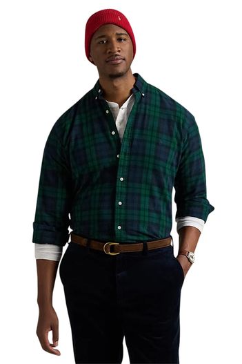 Polo Ralph Lauren Polo Ralph Lauren overhemd donkerblauw geruit Big & Tall