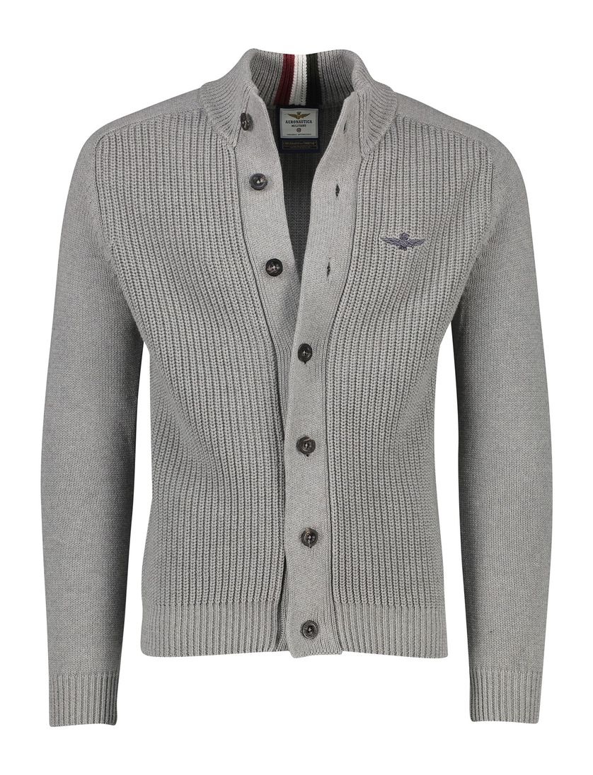 Aeronautica Militare vest grijs effen knopen