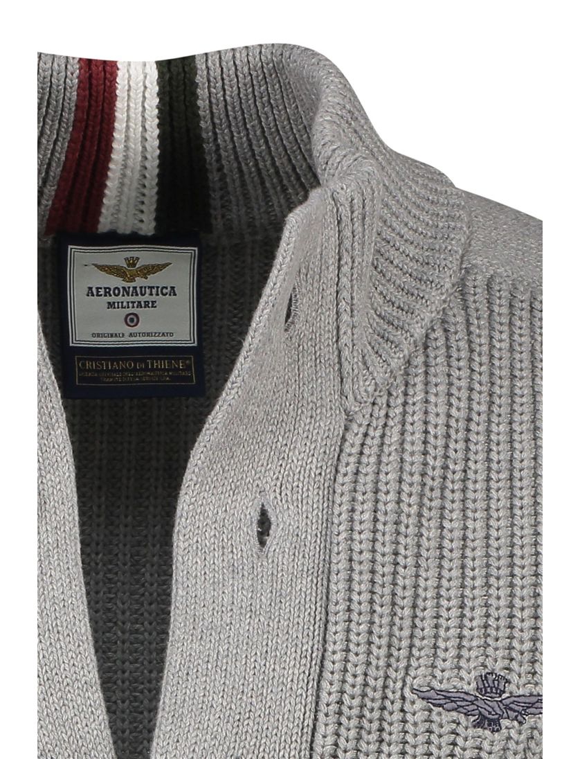 Aeronautica Militare vest grijs effen knopen