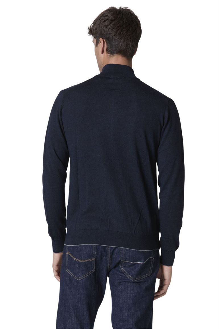 Aeronautica Militare vest effen donkerblauw merinowol