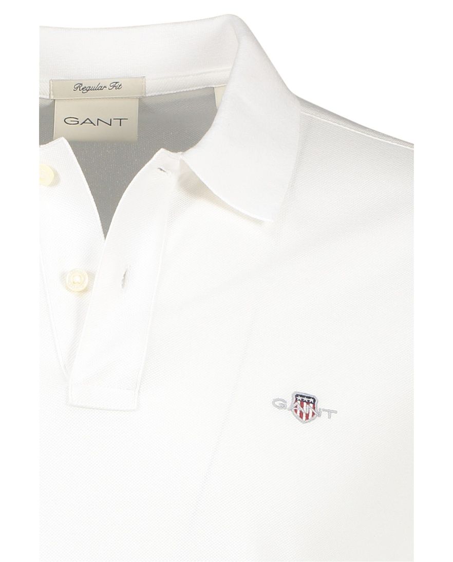 Gant polo normale fit wit katoen