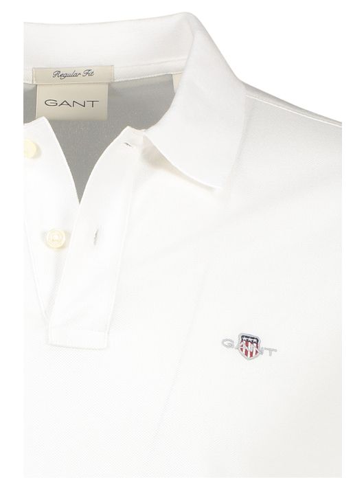 polo Gant wit effen katoen normale fit