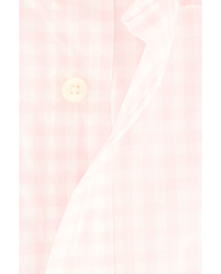 Gant overhemd korte mouw roze geruit button-down katoen