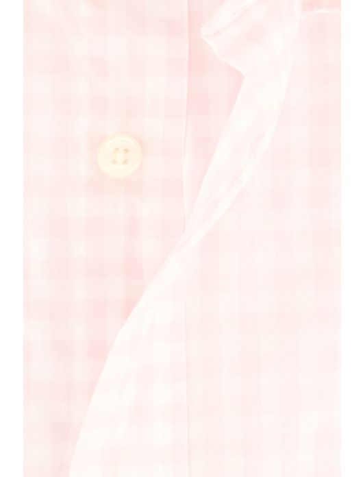 Gant overhemd korte mouw roze geruit button-down
