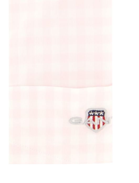 Gant overhemd korte mouw roze geruit button-down