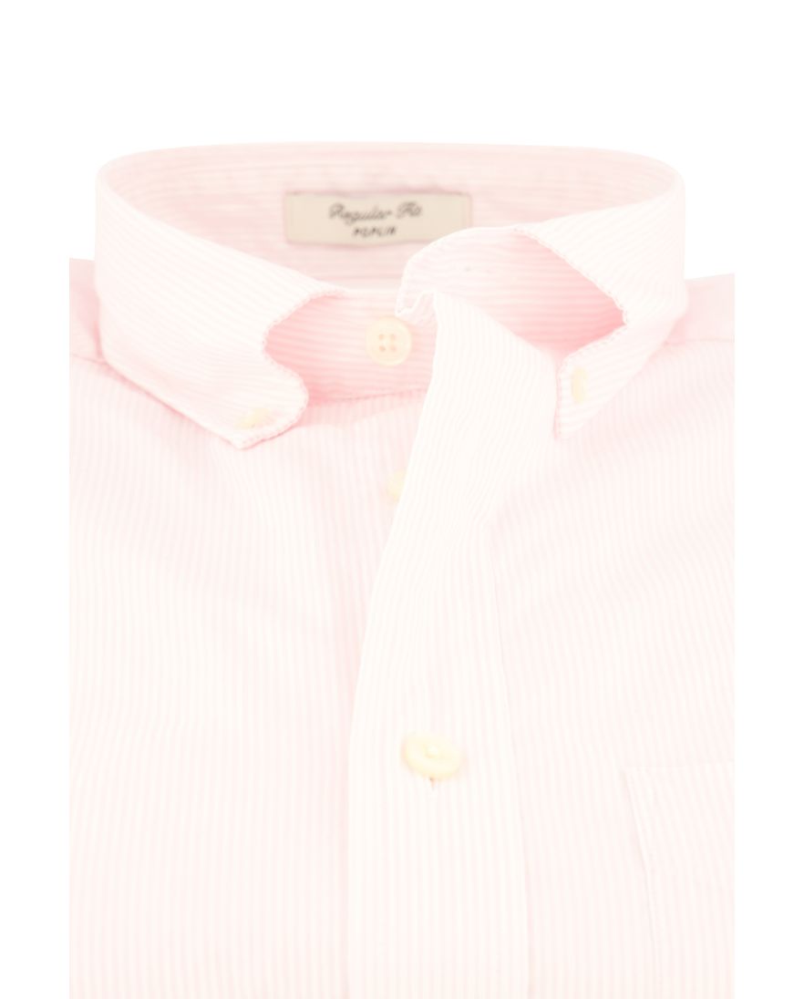 Gant overhemd roze gestreept button-down katoen normale fit