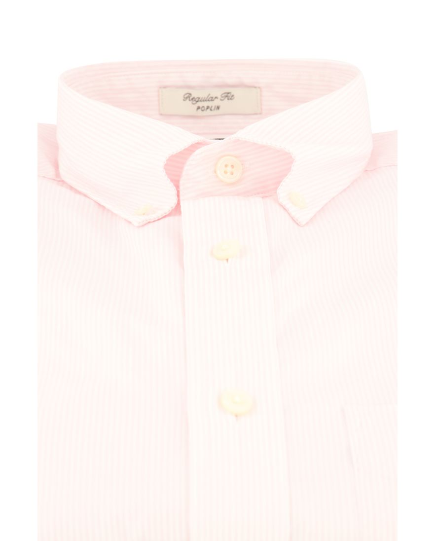 Gant overhemd roze gestreept button-down katoen normale fit
