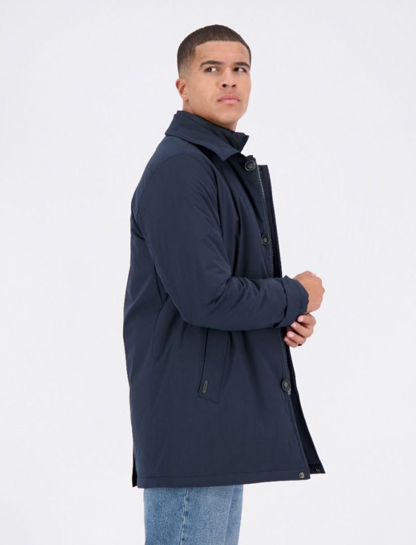 Airforce trenchcoat Cally donkerblauw normale fit