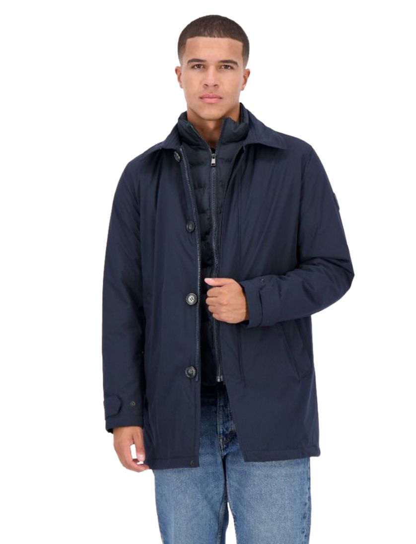Airforce trenchcoat Cally donkerblauw normale fit