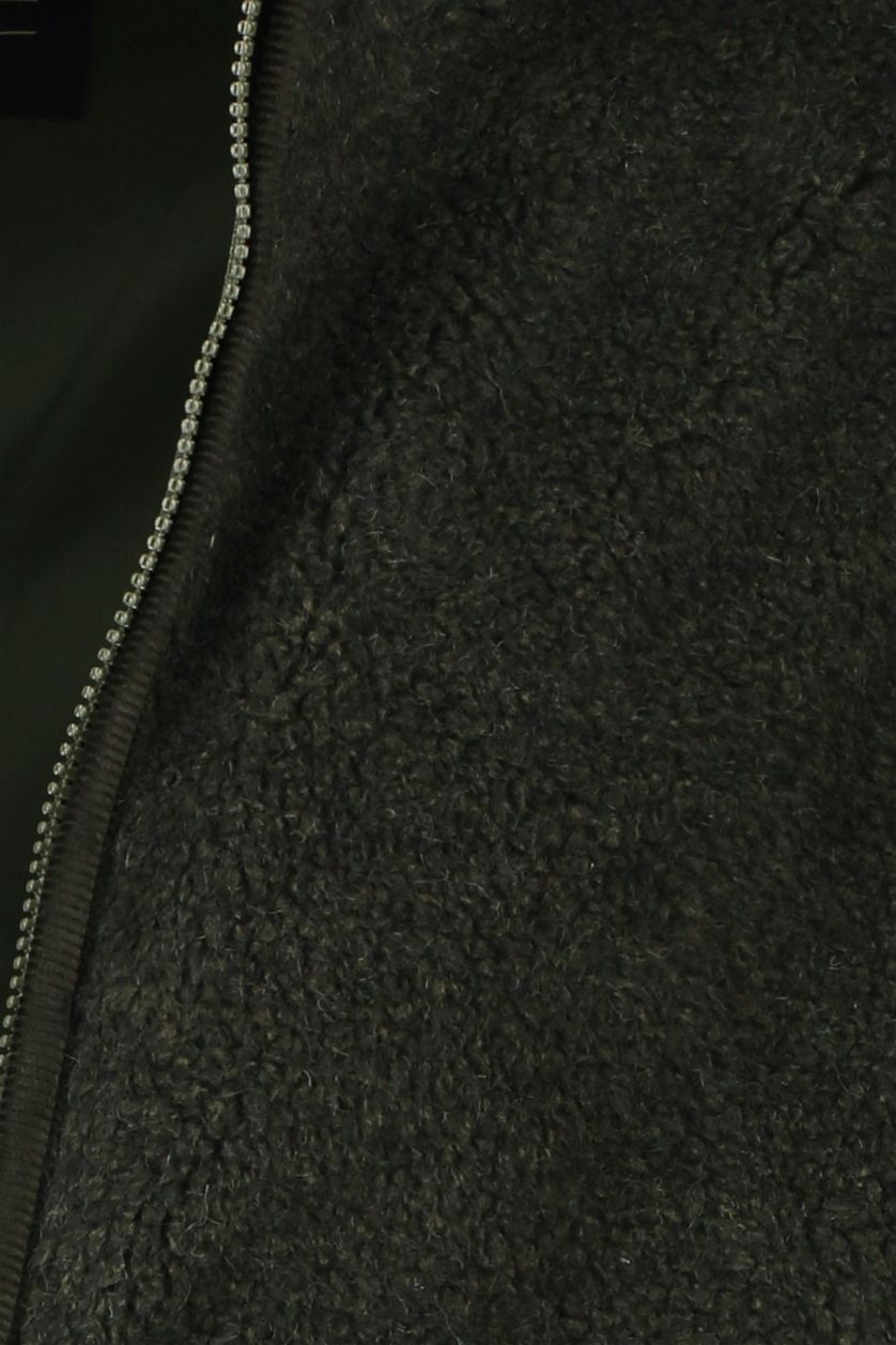 Outdoorvest Barbour groen fleece effen