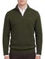 Gebreide halfzip trui Barbour groen lamswol