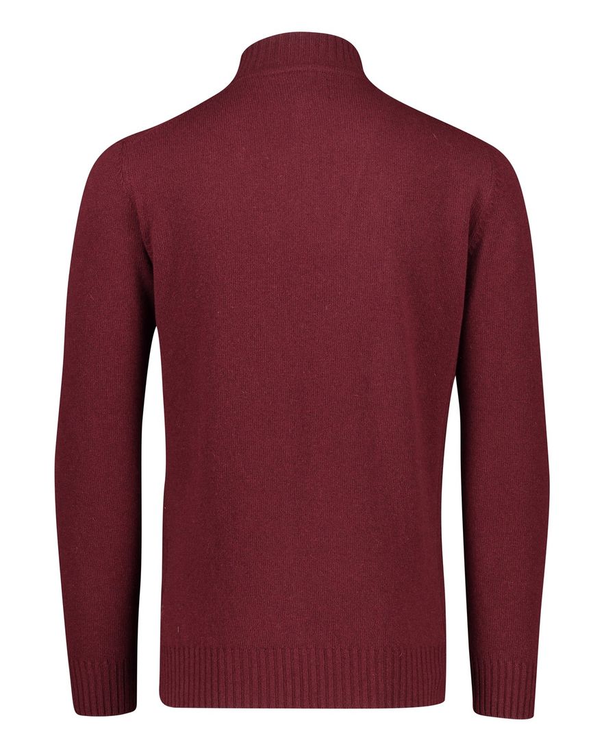 Barbour trui half zip rood wol