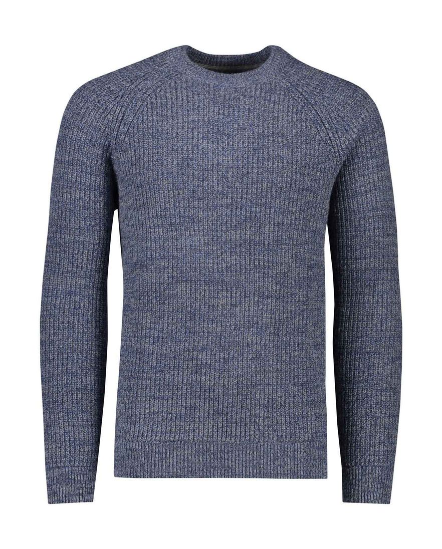 Barbour trui blauw wol gemeleerd normale fit