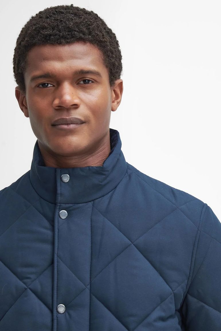 Barbour tussenjas effen donkerblauw normale fit