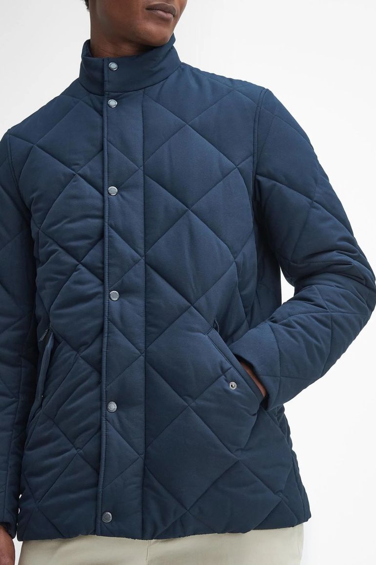 Barbour tussenjas effen donkerblauw normale fit