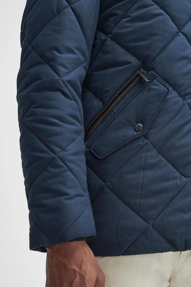 Barbour tussenjas effen donkerblauw normale fit