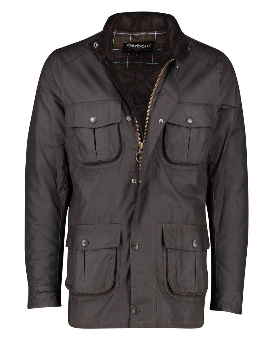 Barbour waxjas bruin uni katoen Normale Fit