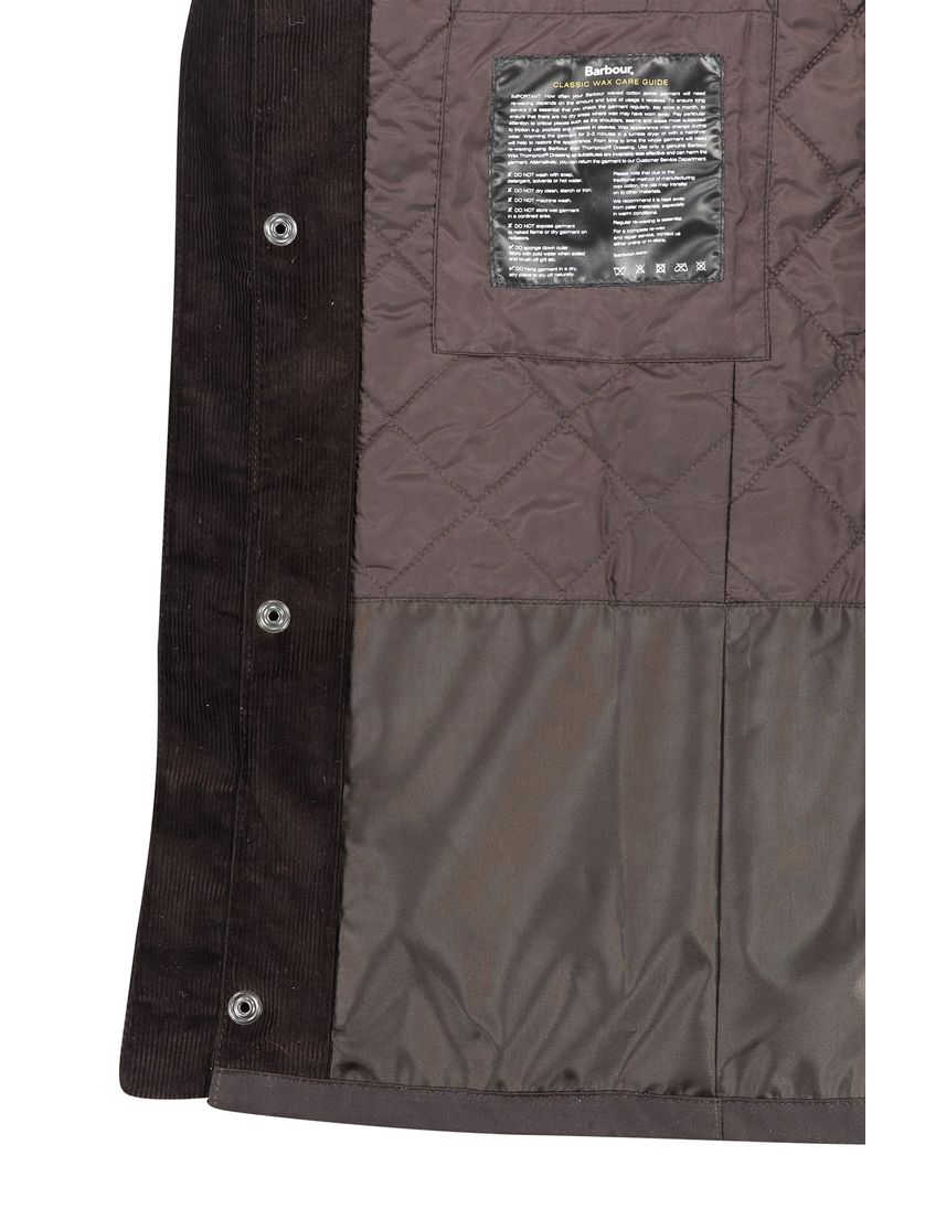Normale Fit Barbour waxjas bruin katoen