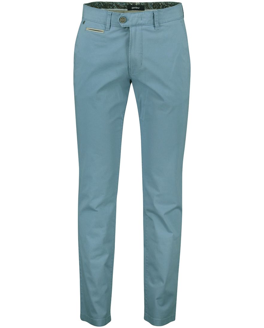 Gardeur Pantalon effen blauw normale fit
