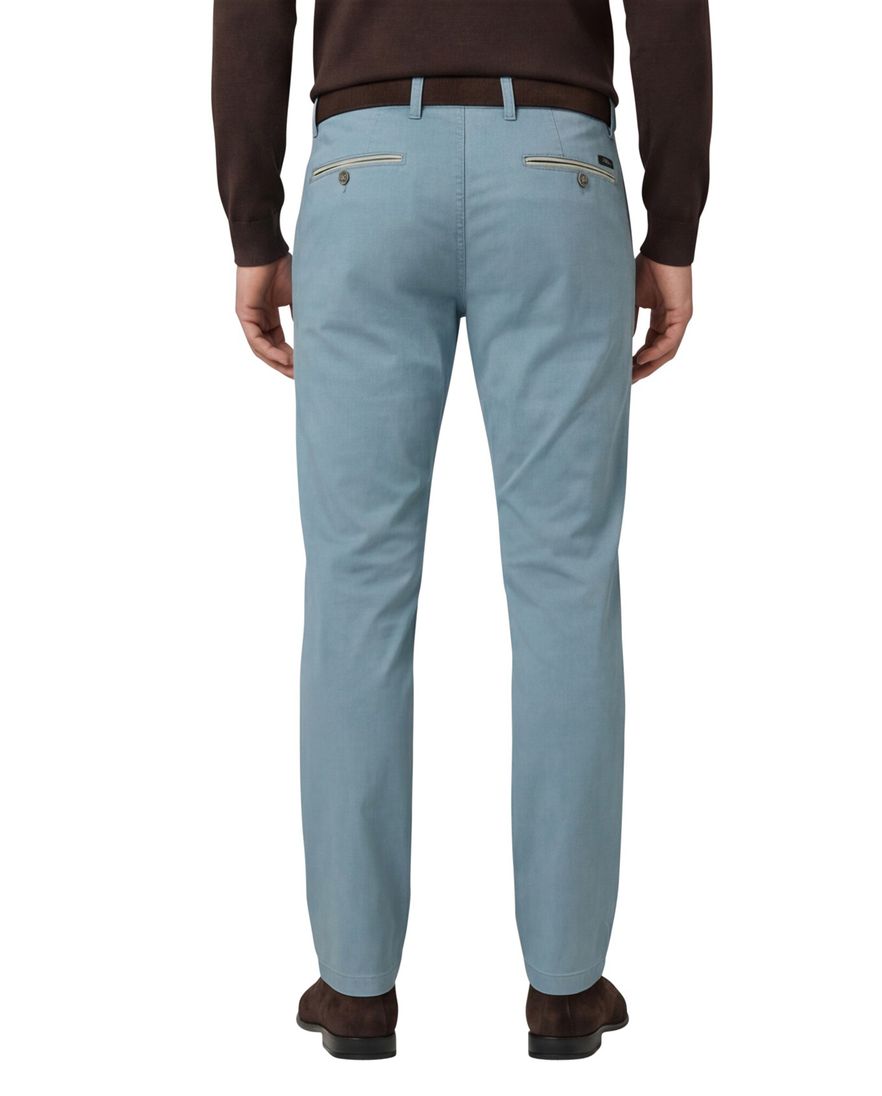 Gardeur Pantalon effen blauw normale fit