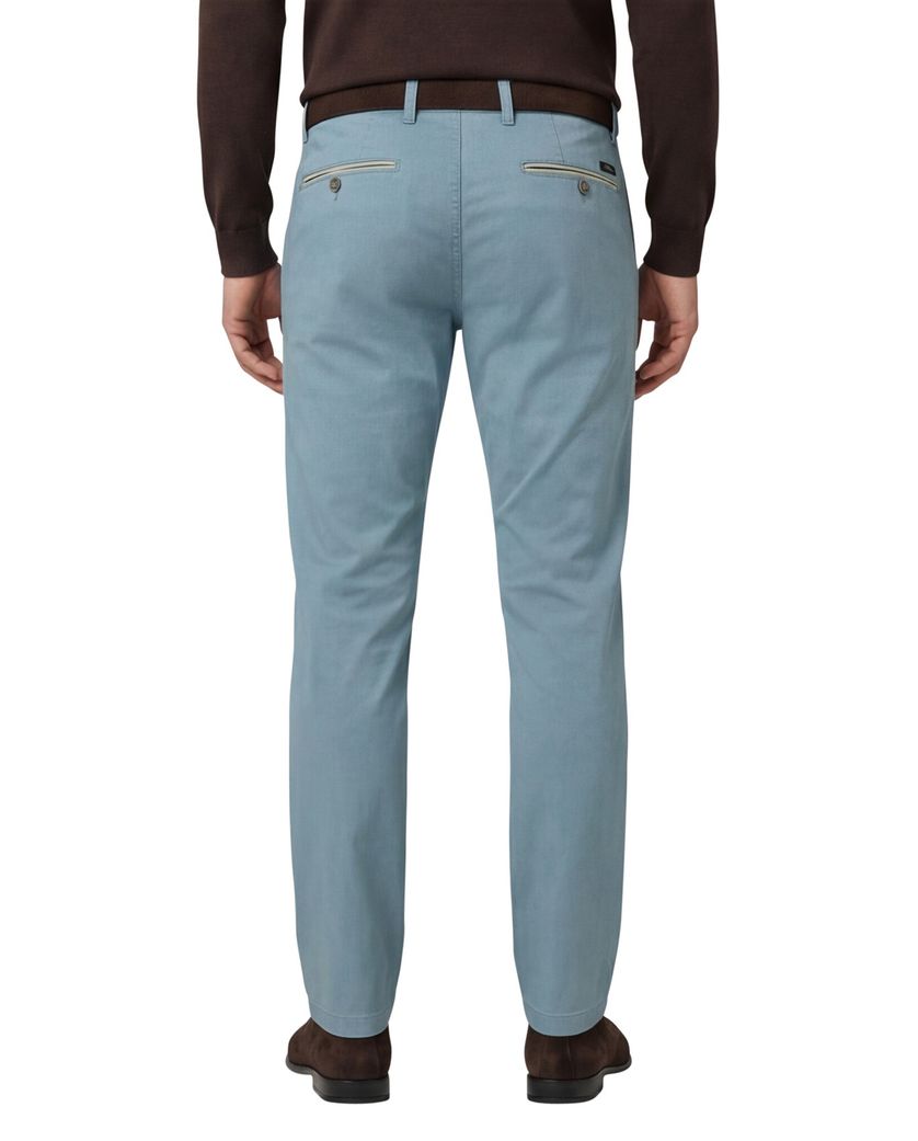 katoenen Gardeur Pantalon effen blauw normale fit