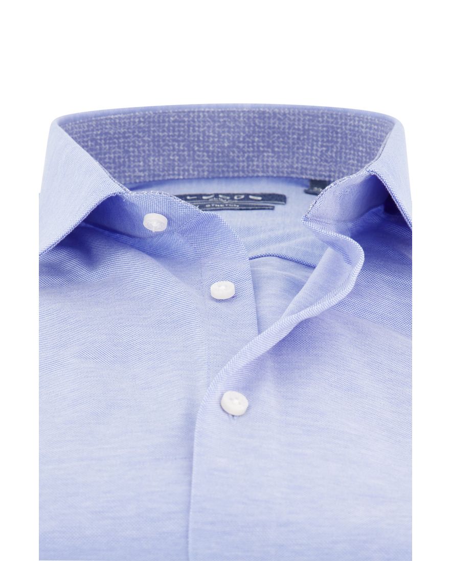 Slim fit Ledub overhemd lichtblauw stretch katoen