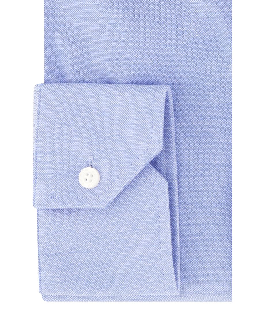 Slim fit Ledub overhemd lichtblauw stretch katoen
