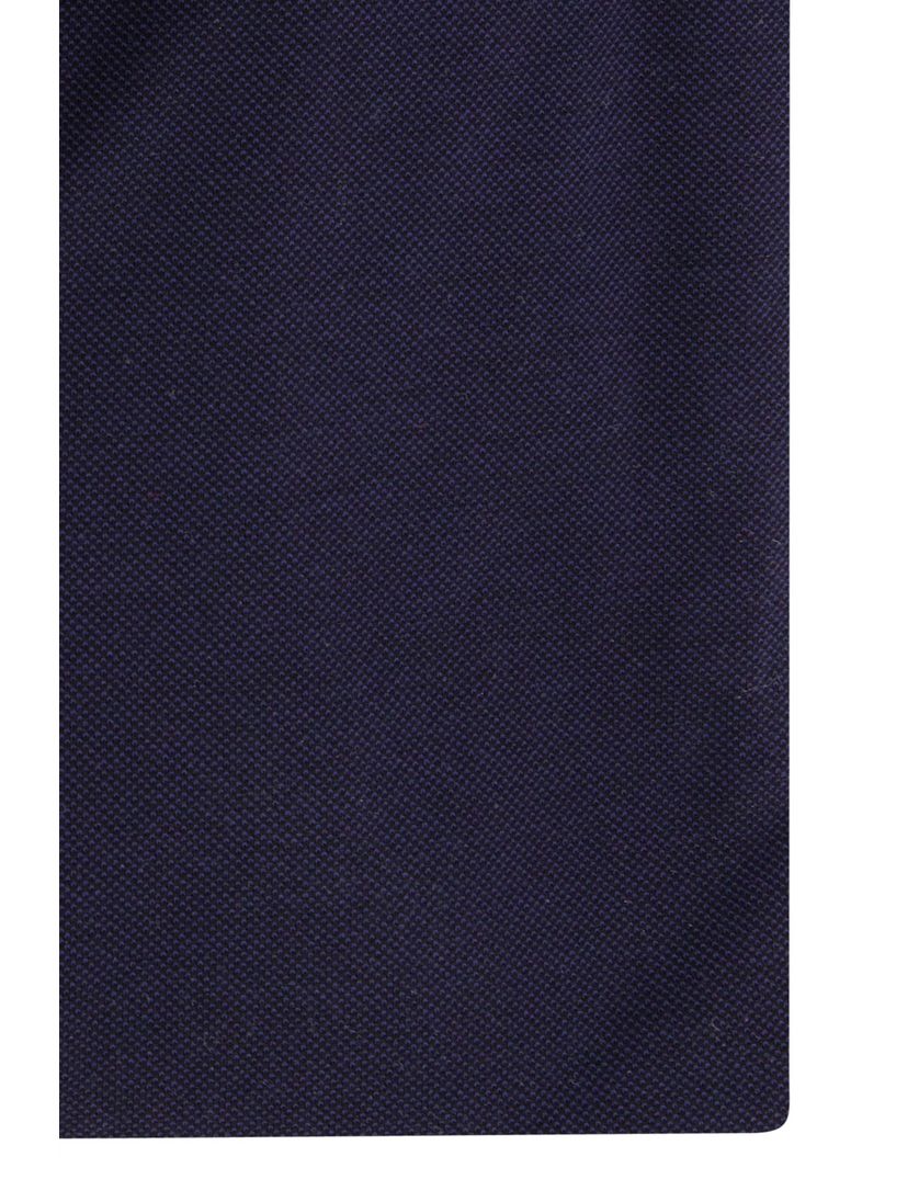 Ledub modern fit overhemd stretch donkerblauw katoen