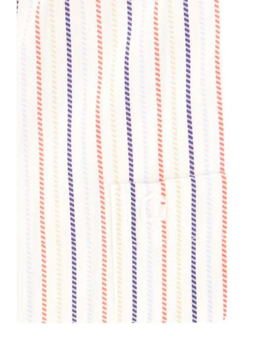 Button-down Ledub overhemd wit gestreept