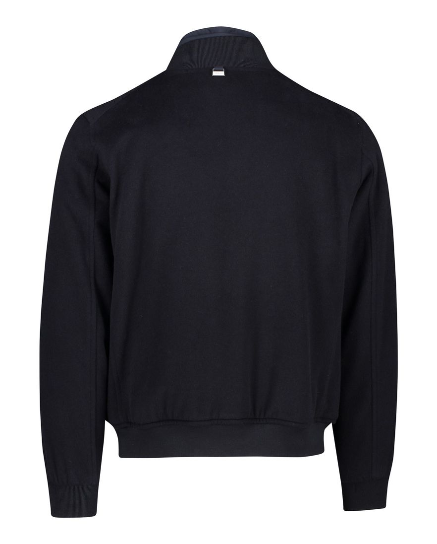 Corneliani jas effen donkerblauw rits normale fit