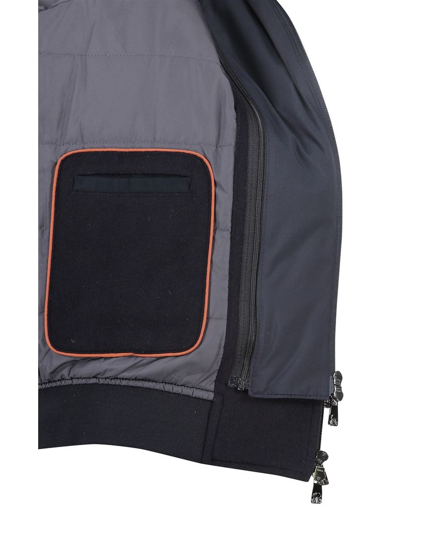 Corneliani jas effen donkerblauw rits normale fit