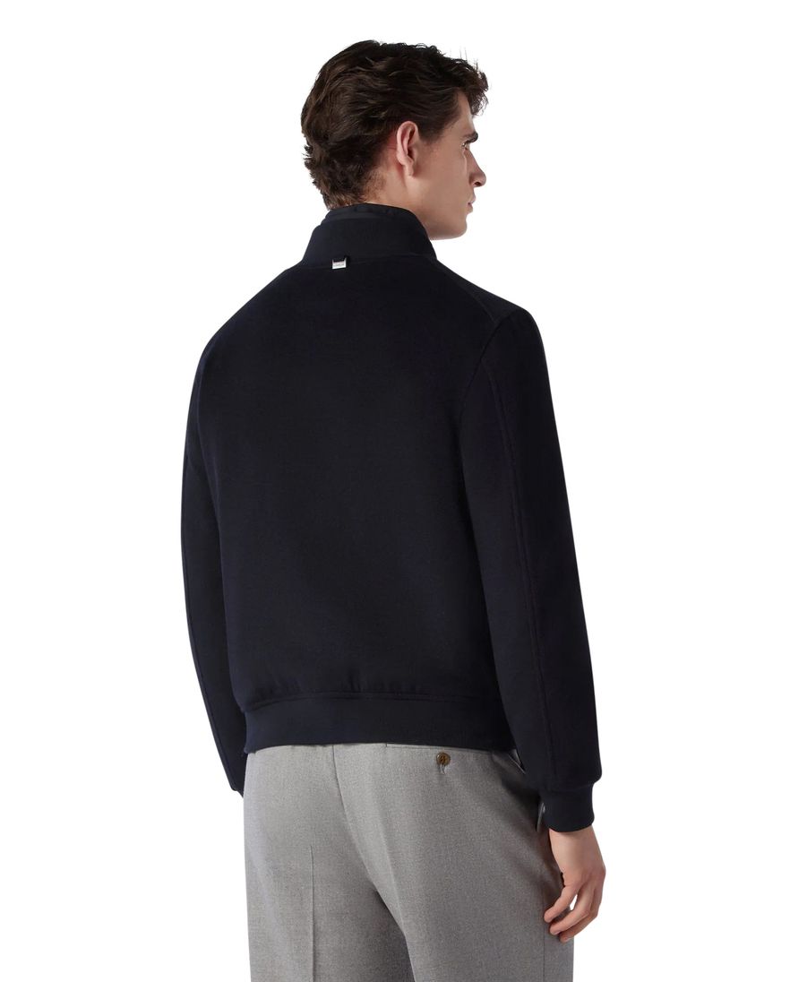 Corneliani jas effen donkerblauw rits normale fit