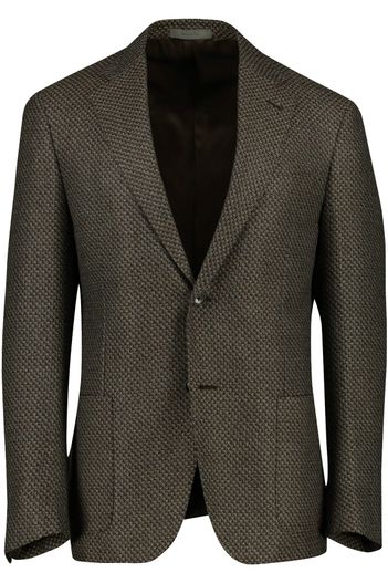 Corneliani Corneliani colbert bruin geruit virginwol normale fit