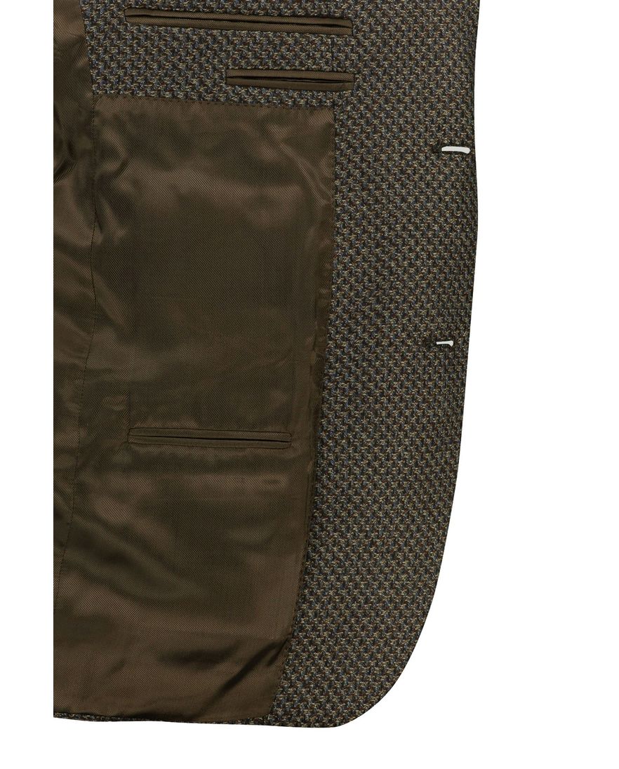 Corneliani colbert bruin geruit virginwol