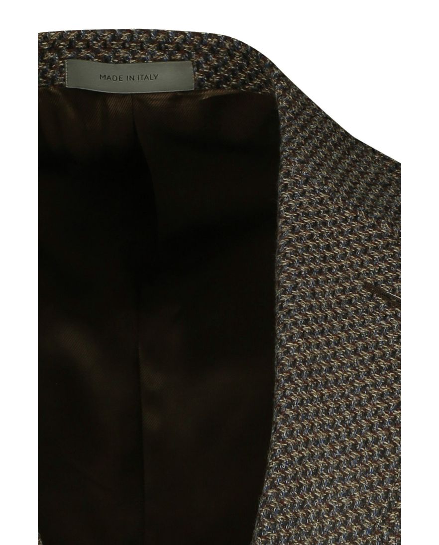 Corneliani colbert bruin geruit virginwol