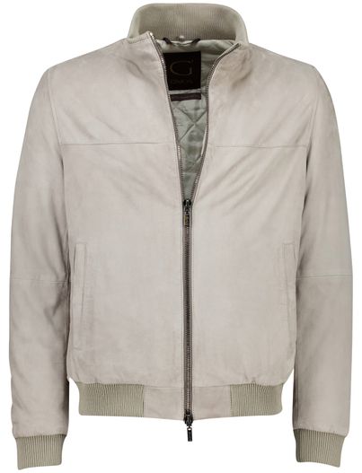 Gimos Gimo's jas effen grijs geitenleer normale fit