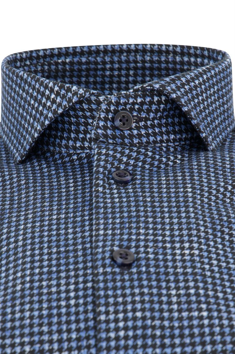 Blue Industry overhemd blauw geprint cut away