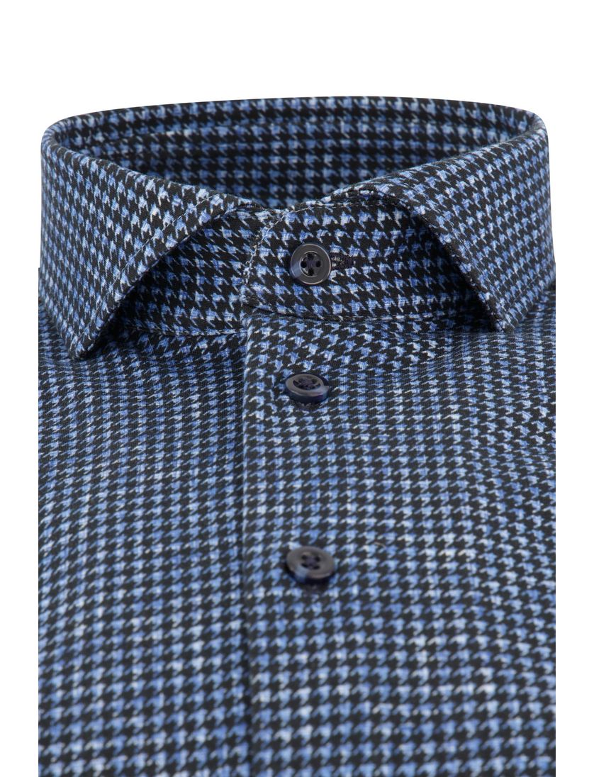 Blue Industry overhemd Slim Fit blauw geprint