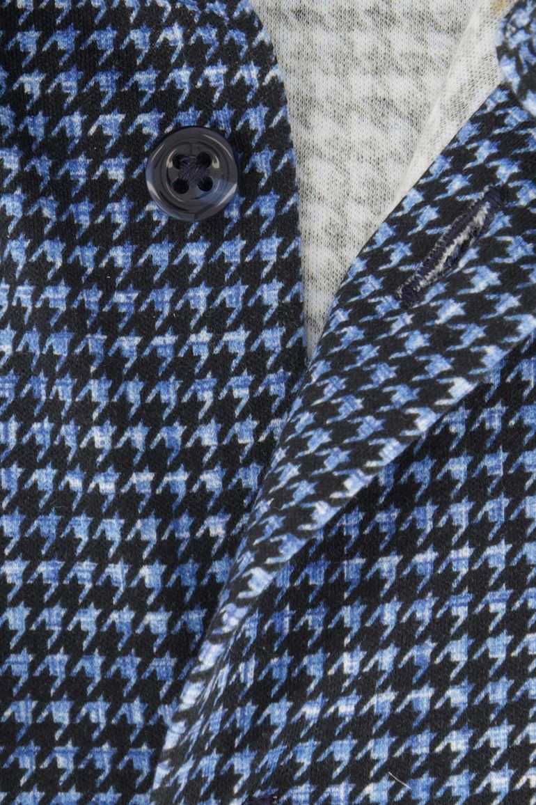 Blue Industry overhemd blauw geprint cut away