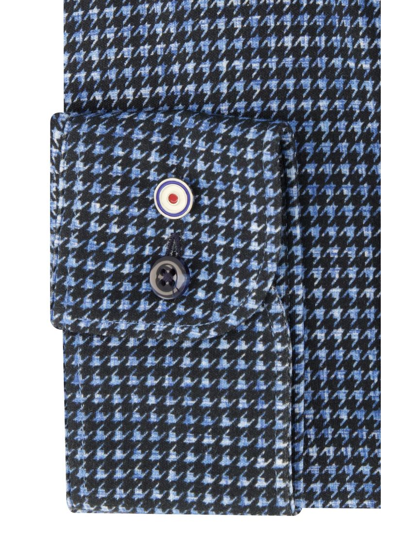 Blue Industry overhemd Slim Fit blauw geprint