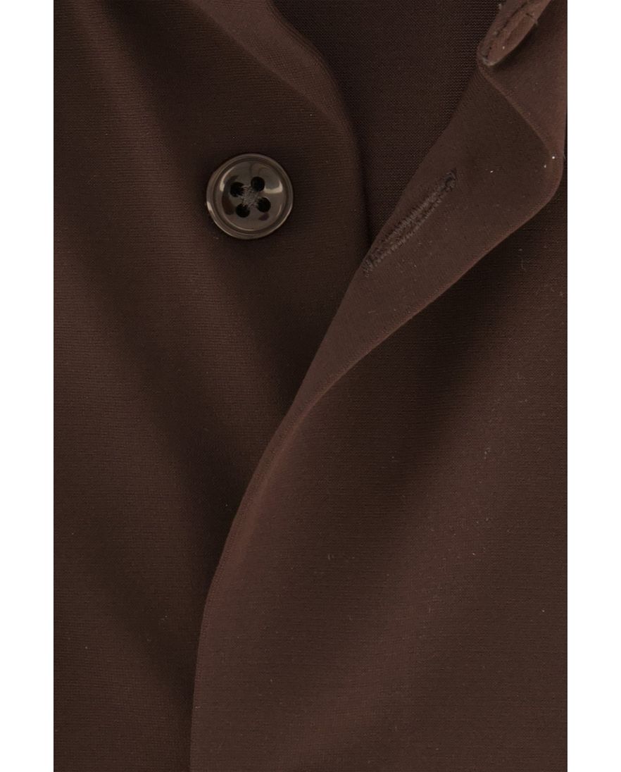 Blue Industry overhemd bruin effen stretch Slim Fit