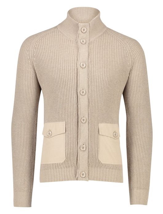 Blue Industry vest met knopen beige