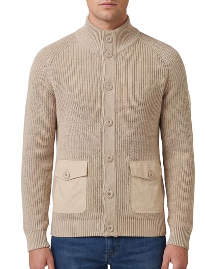 Blue Industry Blue Industry vest met knopen beige