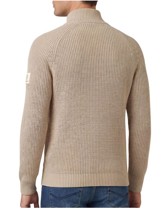 Blue Industry vest met knopen beige